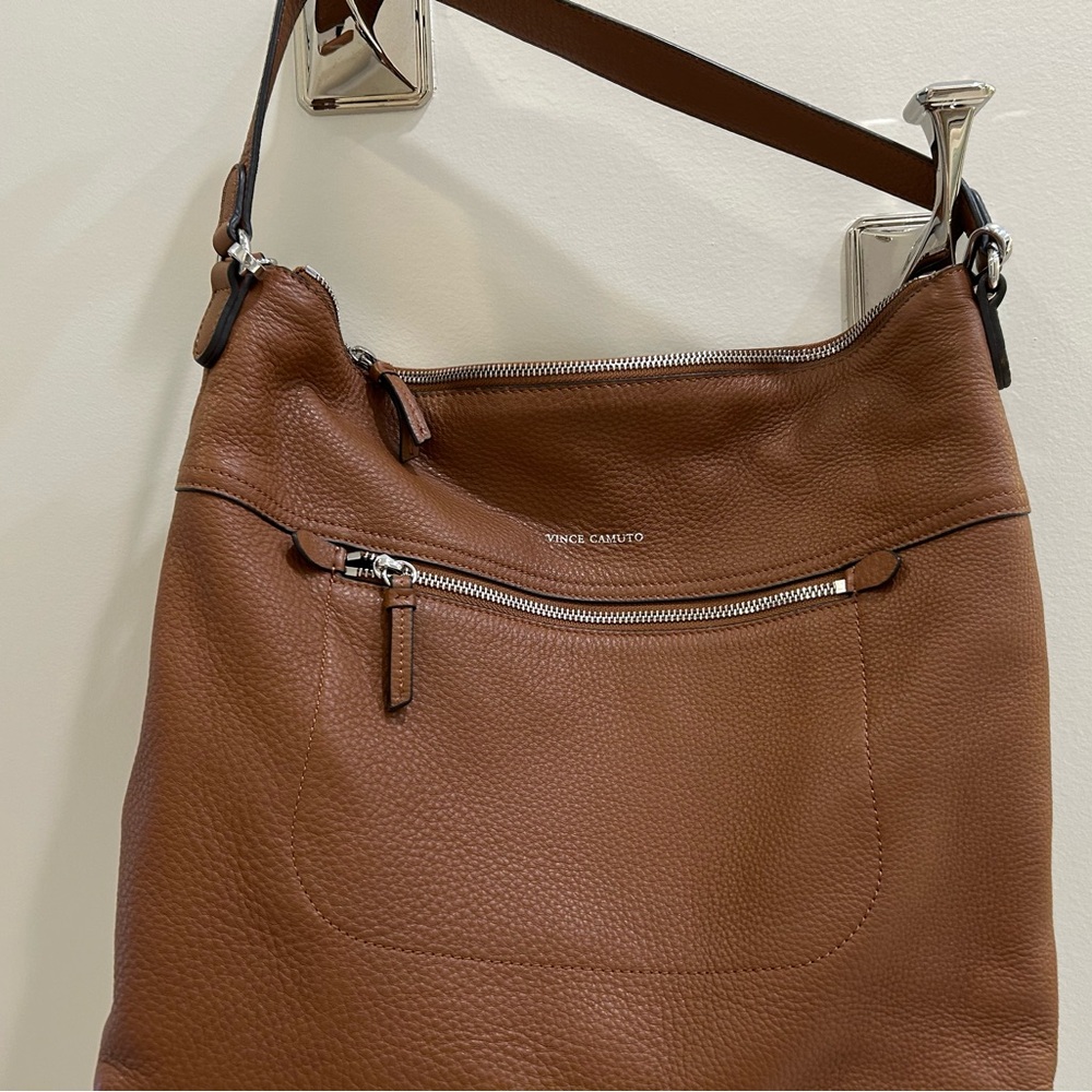 Vince Camuto Brown Leather Shoulder Bag